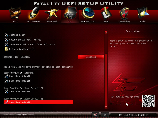 UEFI Setup ASRock Fatal1ty Z87 Killer