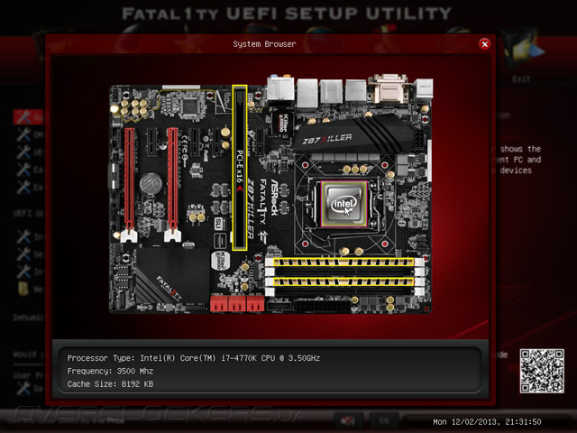 UEFI Setup ASRock Fatal1ty Z87 Killer