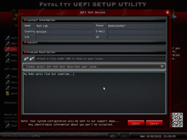 UEFI Setup ASRock Fatal1ty Z87 Killer