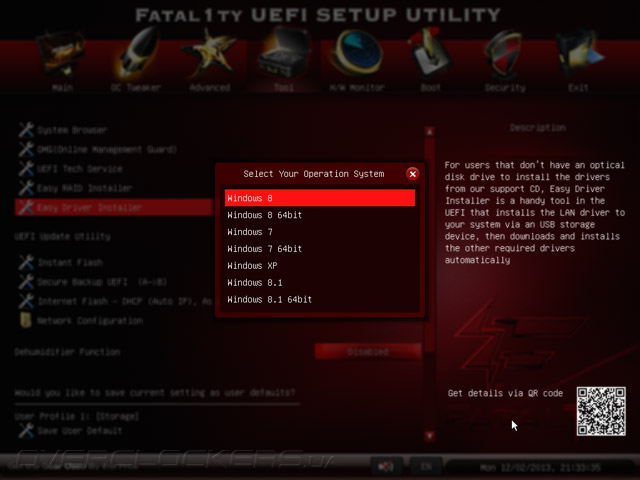 UEFI Setup ASRock Fatal1ty Z87 Killer