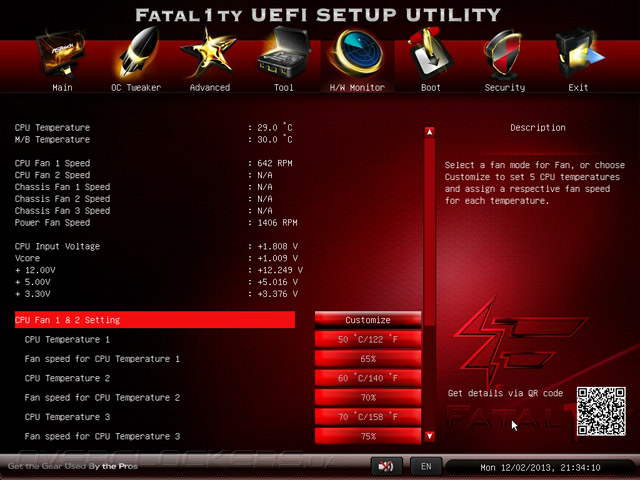 UEFI Setup ASRock Fatal1ty Z87 Killer