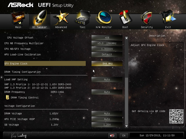 UEFI Setup ASRock FM2A88X-ITX+