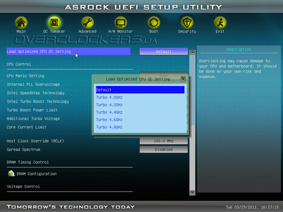 UEFI Setup ASRock P67 Extreme4