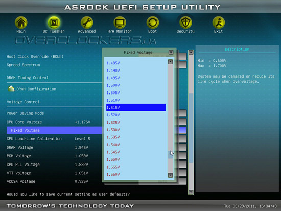 UEFI Setup ASRock P67 Extreme4