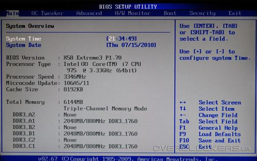 BIOS ASRock X58 Extreme3