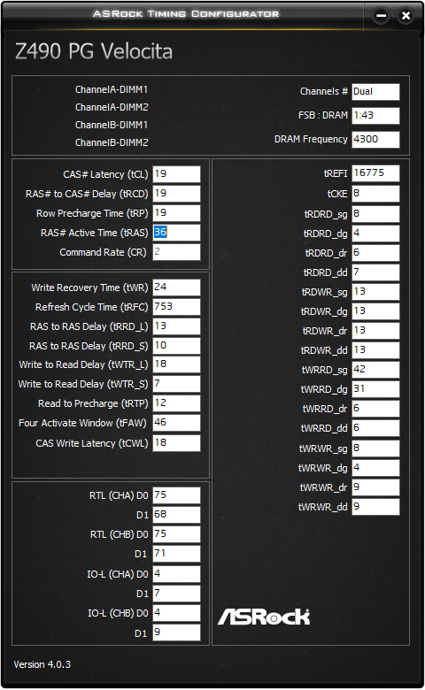 ASRock Z490 PG Velocita