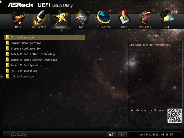 UEFI Setup ASRock Z87 Extreme6