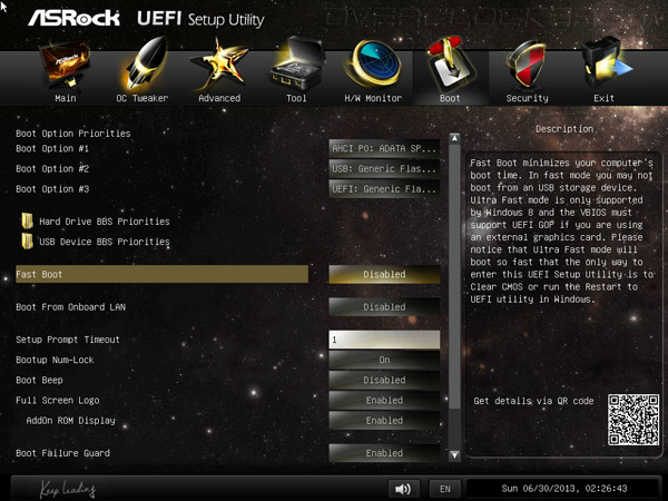 UEFI Setup ASRock Z87 Extreme6