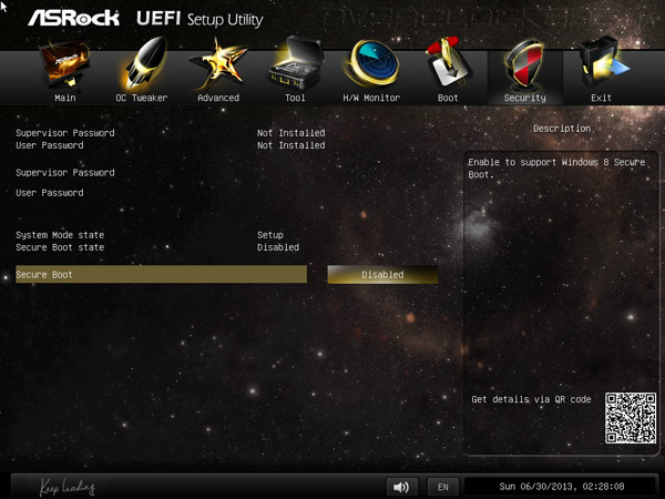 UEFI Setup ASRock Z87 Extreme6