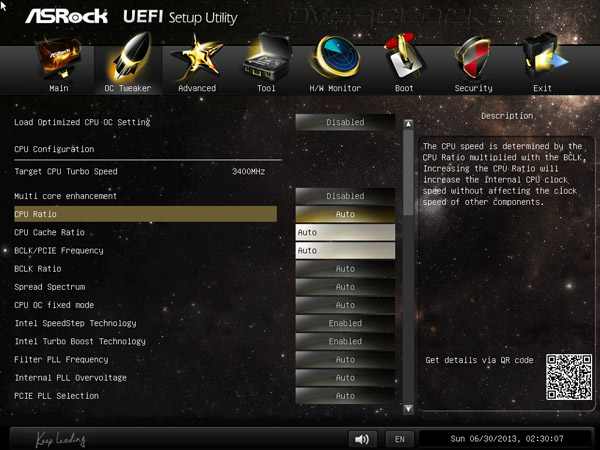 UEFI Setup ASRock Z87 Extreme6