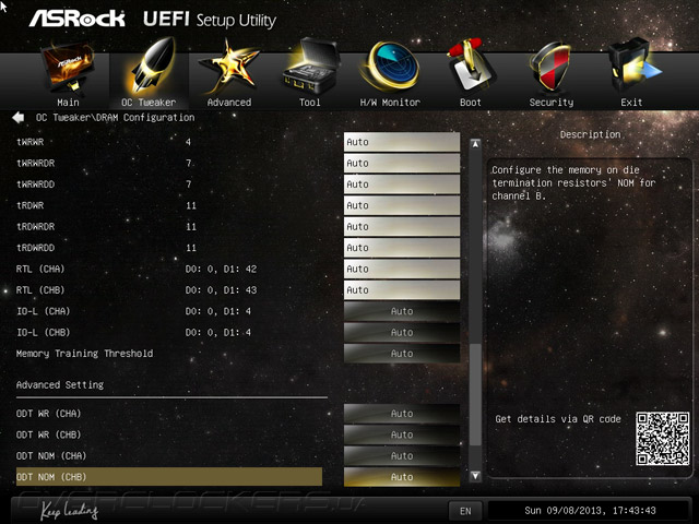 UEFI Setup ASRock Z87 OC Formula