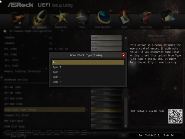 UEFI Setup ASRock Z87 OC Formula