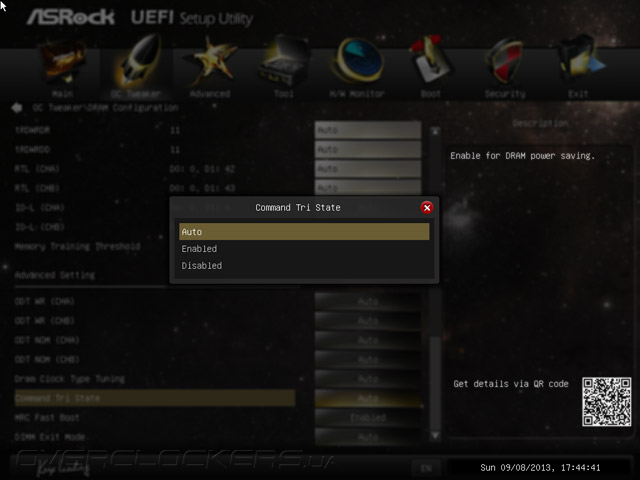 UEFI Setup ASRock Z87 OC Formula