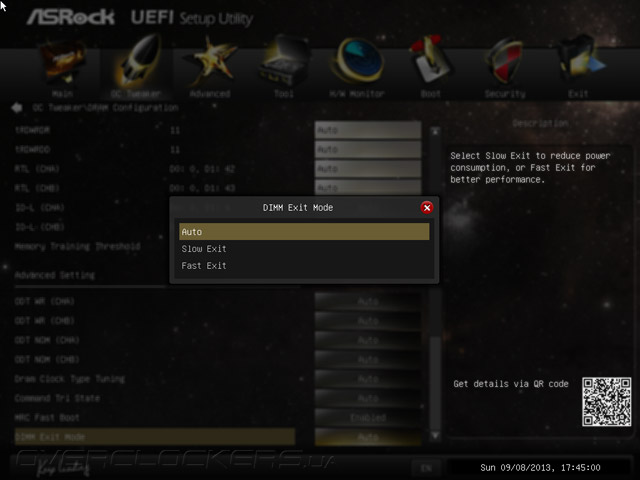 UEFI Setup ASRock Z87 OC Formula