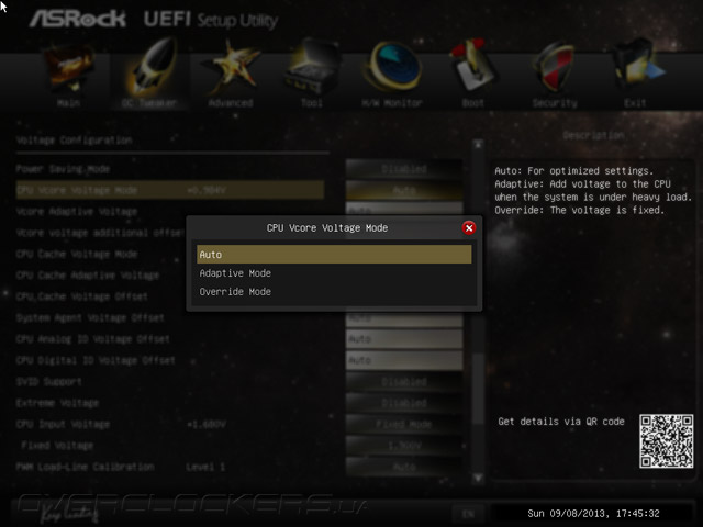 UEFI Setup ASRock Z87 OC Formula