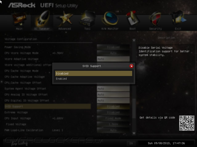 UEFI Setup ASRock Z87 OC Formula