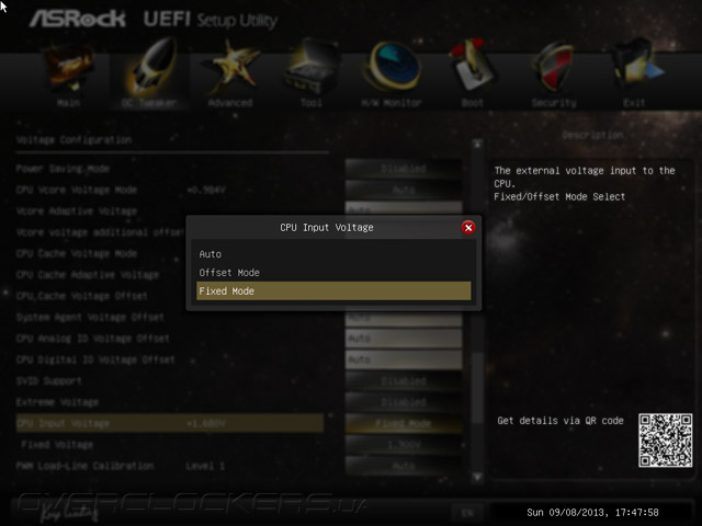 UEFI Setup ASRock Z87 OC Formula