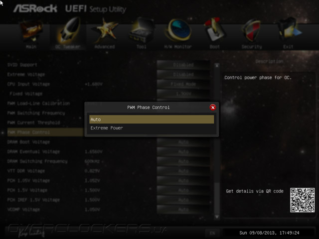 UEFI Setup ASRock Z87 OC Formula