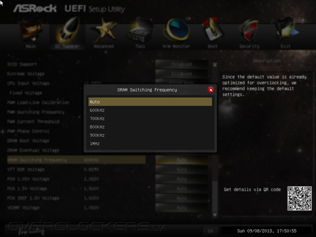 UEFI Setup ASRock Z87 OC Formula