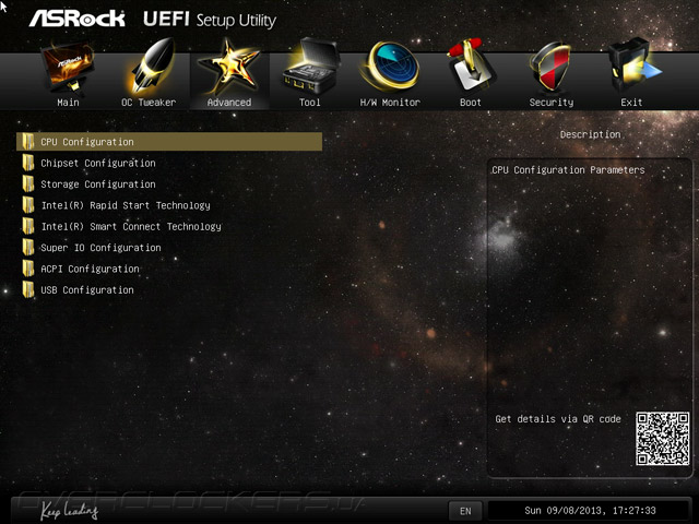 UEFI Setup ASRock Z87 OC Formula