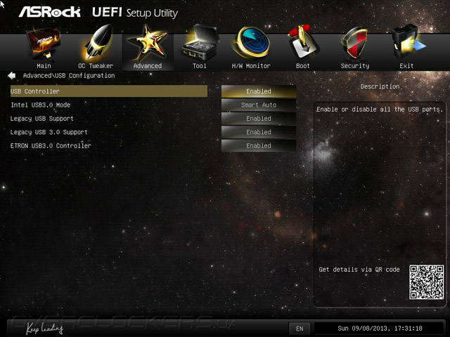 UEFI Setup ASRock Z87 OC Formula