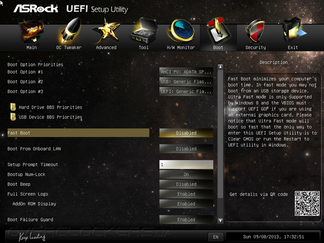 UEFI Setup ASRock Z87 OC Formula