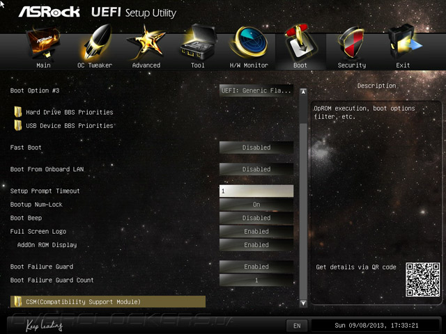 UEFI Setup ASRock Z87 OC Formula