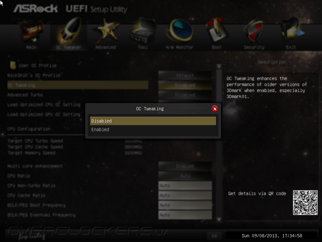 UEFI Setup ASRock Z87 OC Formula