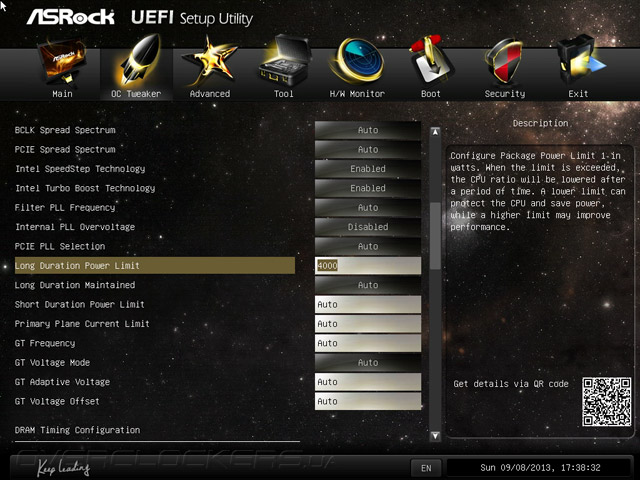 UEFI Setup ASRock Z87 OC Formula