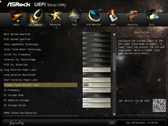 UEFI Setup ASRock Z87 OC Formula