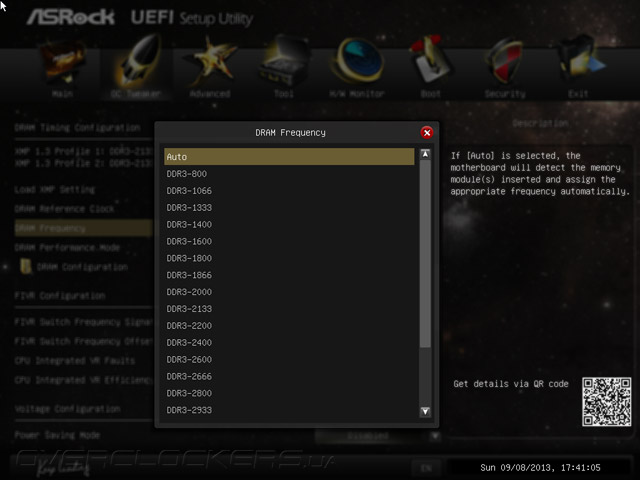 UEFI Setup ASRock Z87 OC Formula