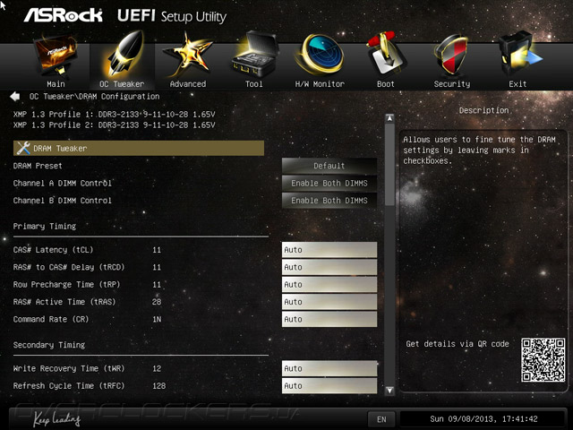 UEFI Setup ASRock Z87 OC Formula