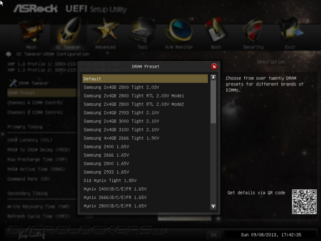 UEFI Setup ASRock Z87 OC Formula