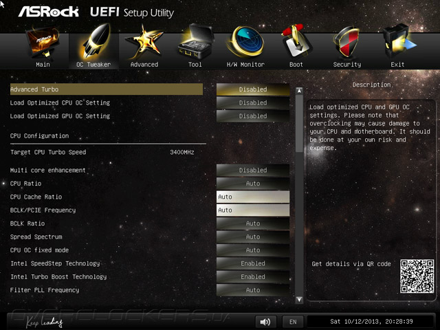 UEFI Setup ASRock Z87M Extreme4