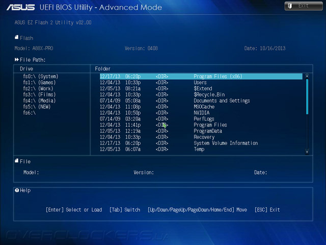 UEFI Setup ASUS A88X-Pro