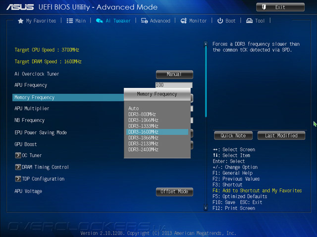 UEFI Setup ASUS A88XM-Plus