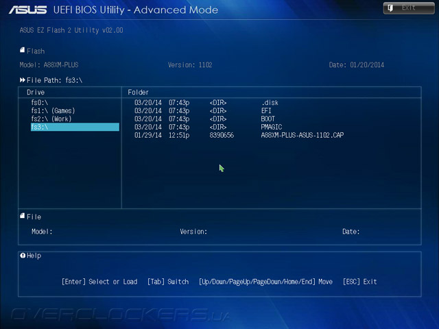 UEFI Setup ASUS A88XM-Plus