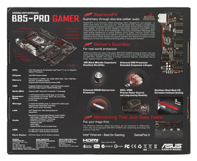 ASUS B85-Pro Gamer