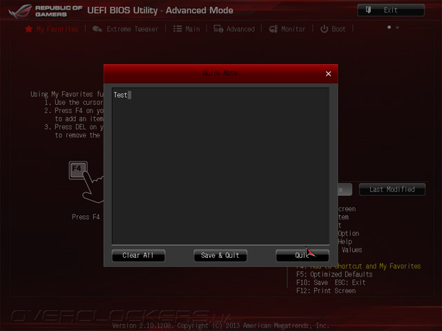 UEFI Setup ASUS Maximus VI Extreme