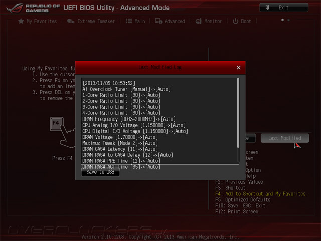 UEFI Setup ASUS Maximus VI Extreme