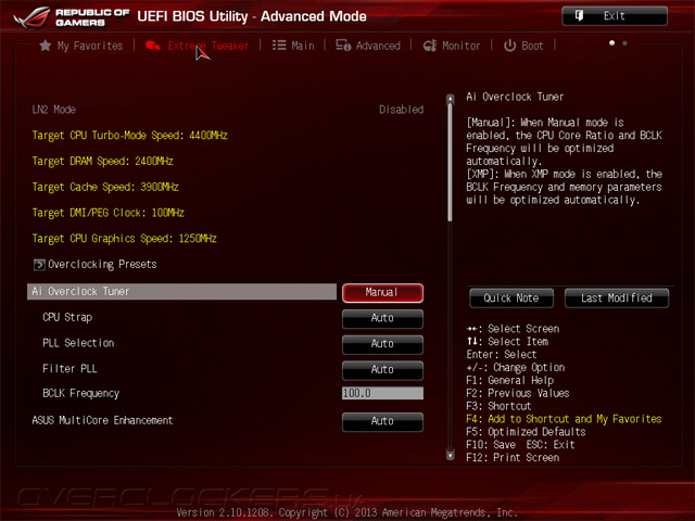 UEFI Setup ASUS Maximus VI Extreme