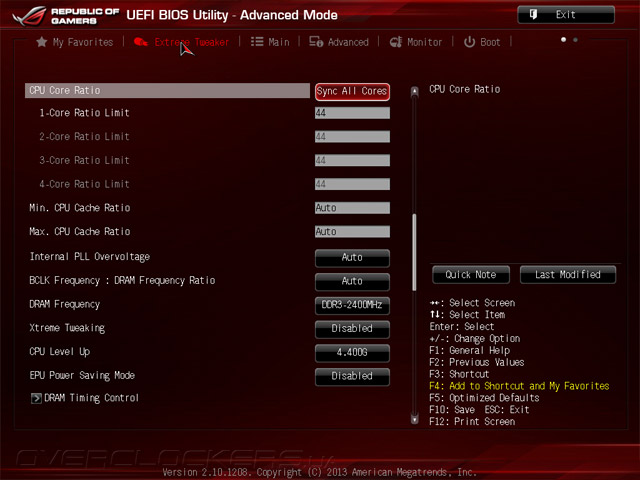 UEFI Setup ASUS Maximus VI Extreme