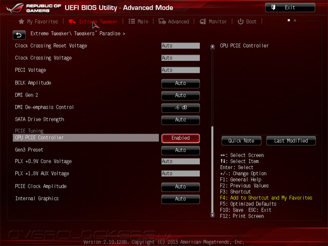 UEFI Setup ASUS Maximus VI Extreme