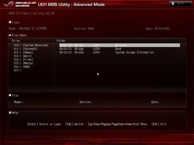 UEFI Setup ASUS Maximus VI Extreme