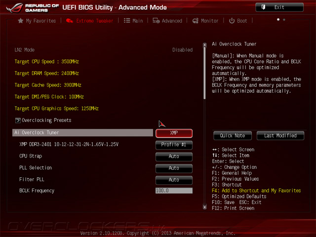 UEFI Setup ASUS MAXIMUS VI Formula