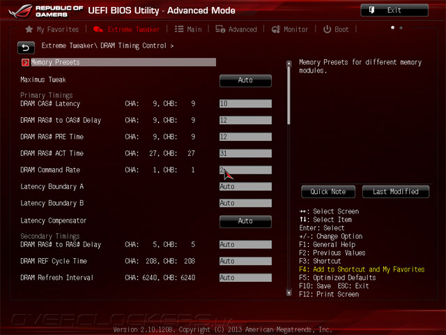 UEFI Setup ASUS MAXIMUS VI Formula