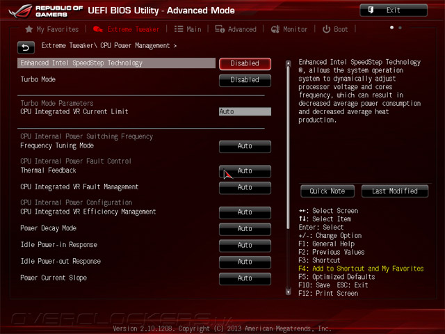 UEFI Setup ASUS MAXIMUS VI Formula