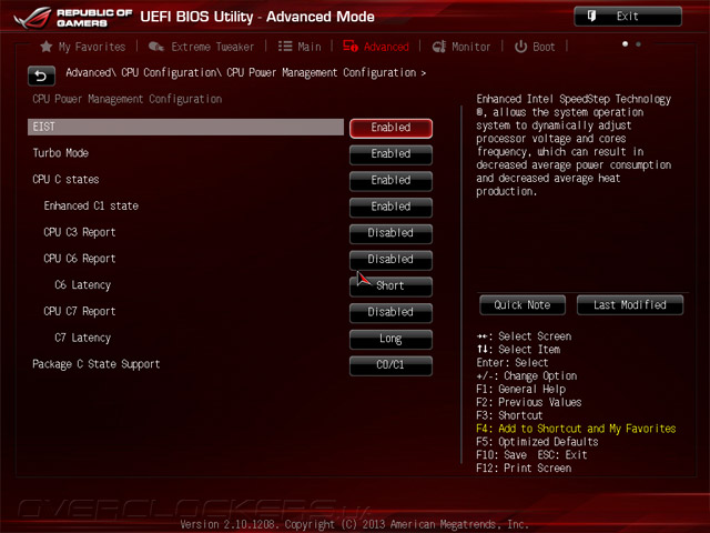 UEFI Setup ASUS MAXIMUS VI Formula