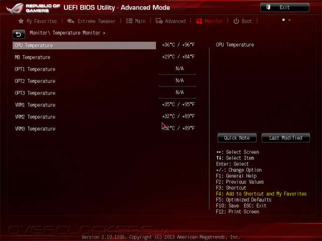 UEFI Setup ASUS MAXIMUS VI Formula