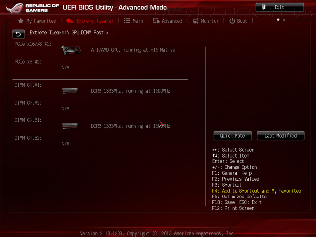 UEFI Setup ASUS Maximus VI Gene